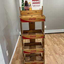 Coca Cola 4 Tier Wooden Shelf