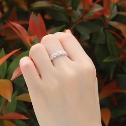 2025 new lucky copper coin retro index finger women‘s silver white ring ring niche open classic retro style