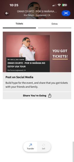 Omar Courtz Floor Tickets