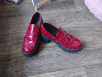 Brand New Red Wide Heels