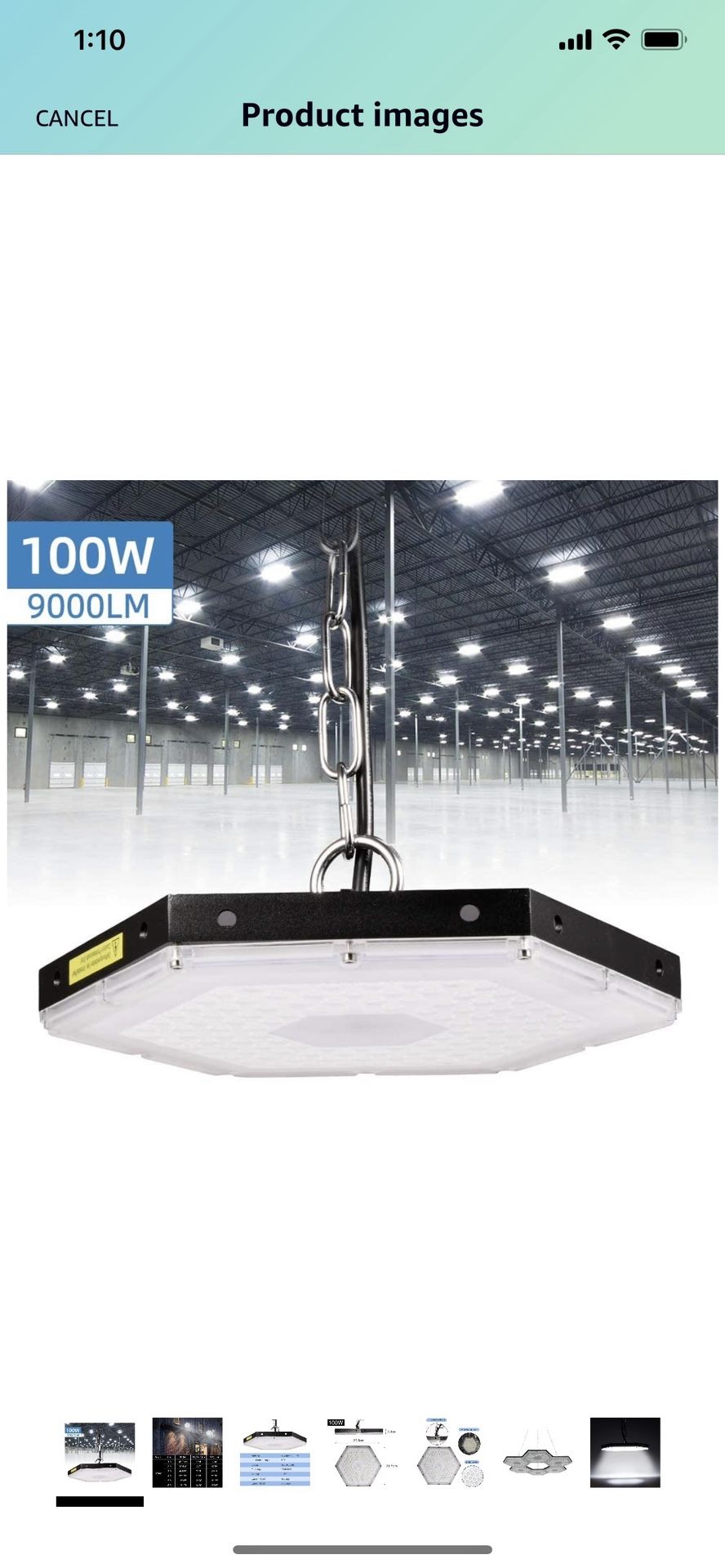 Commercial Bay Lightening Fixture, High Beam Light