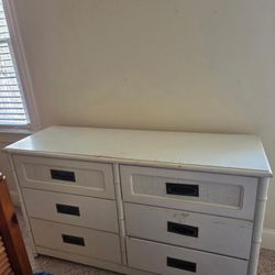 Used Solid Wood Baby/Child's Dresser Beige/Eggshell 