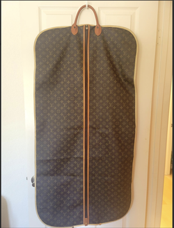 Authentic Vintage French Company Monogram Canvas Garment Bag