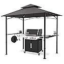 8'X5' BBQ GAZEBO Canopy W/4PCS LED LIGHTS