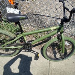 BMX Army Green Freestyle Bike