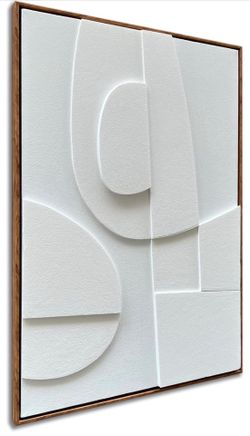 NANKAI Art Hand-Painted Three-Dimensional White Texture Art Modern Minimalist Decorative Oil Painting for Home, Office, Corridor and Wall Decoration 3