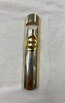 Vintage GUCCI Italy Gold Tone Bottle Opener Barware Tool Rare