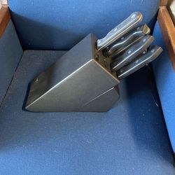 Block Of Knives Knife Steak Cooking