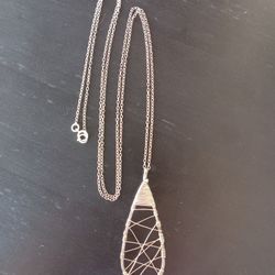 925 Abstract Wire Necklace 