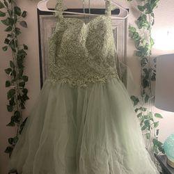 Sage Green- Tulle Dress 