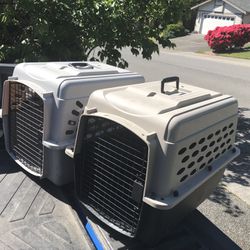 Medium Dog Kennel Crate Carrier Airline Approved like New 28” L by 20” W by 20” H $35 Each 
