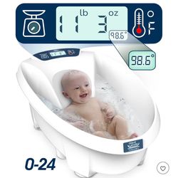 aqua scale baby 3-in-1 digital scale water thermometer & infant tub