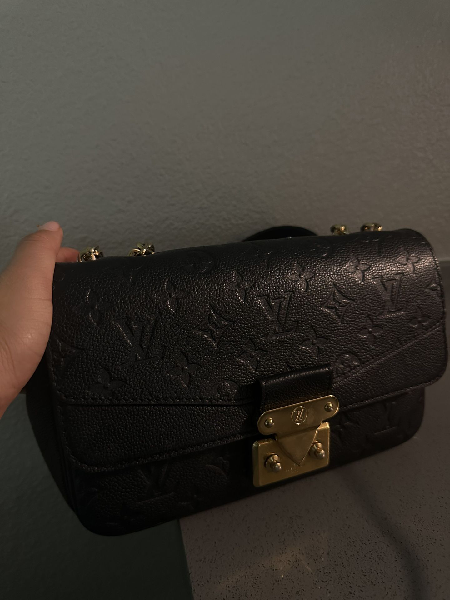 Black chain Louis Vuitton Marceau bag 