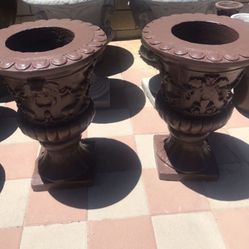 New Flower Pots Made Out Of Cement Perfect Gift 