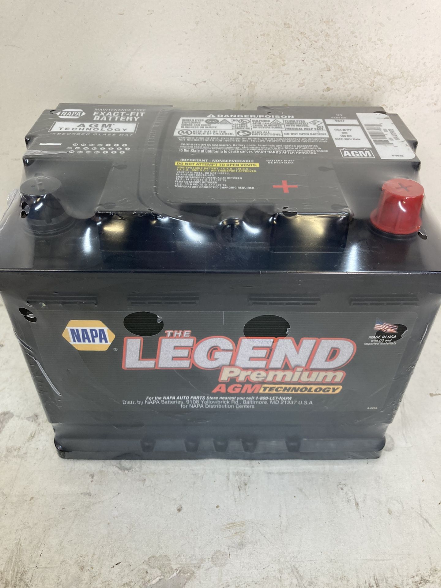 Car battery Napa legend premium gel AGM size H5/47 high-performance for sale