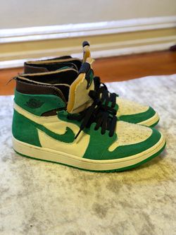 Air Jordan 1 High Green Cream Sneakers