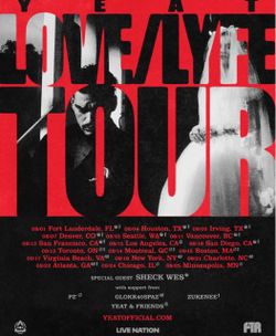 YEAT CONCERT GA TICKET LA 08/15