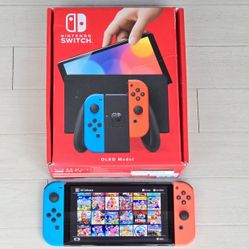 Nintendo Switch OLED With 200 Games 10k Retro + Movies