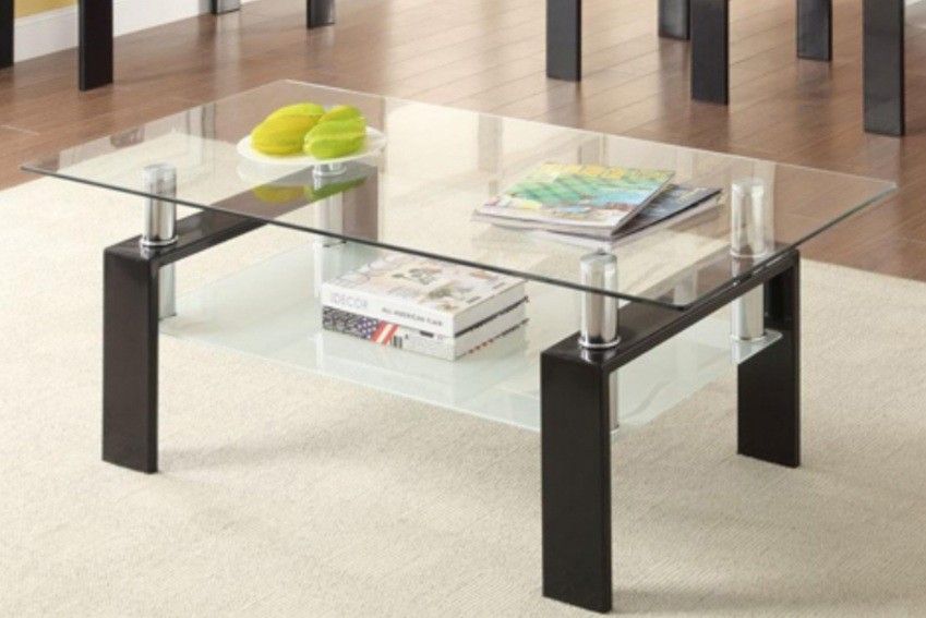Industrial Glass Coffee Table