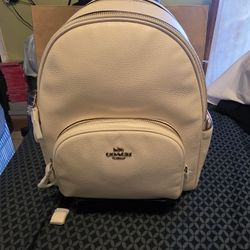 New Coach Court Backpack White