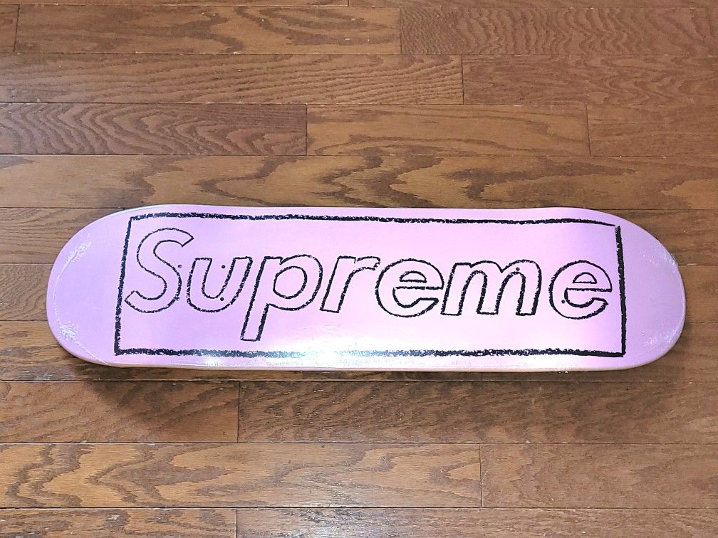 Very Rare Colorway Supreme KAWS PINK skateboard NOS deck MINT IN SHRINK