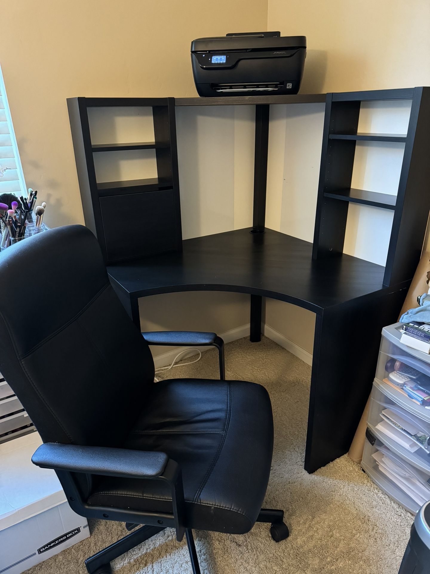 IKEA Micke Corner Desk And IKEA Office Chair