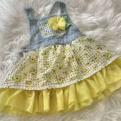 Baby Girl Yellow Floral Dress *18 Months