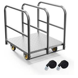 New Panel Cart, Heavy Duty Flatbed With 5In Swivel Caster 1500LBS Weight Capacity for Lumber Drywall Mattress Transporting Heavy Loads With Ease and E