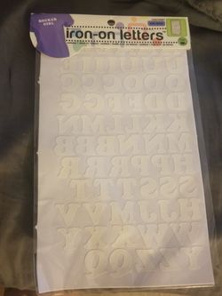 Iron on letters