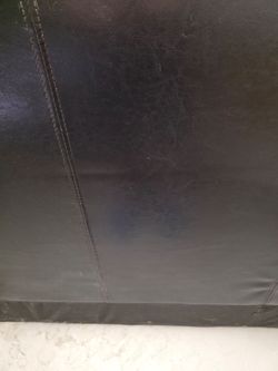 Faux leather Queen headboard and frame