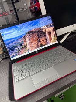 Laptop computer hp red