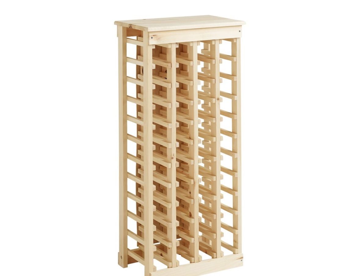 Pine Wood 44 Bottle Wine Rack