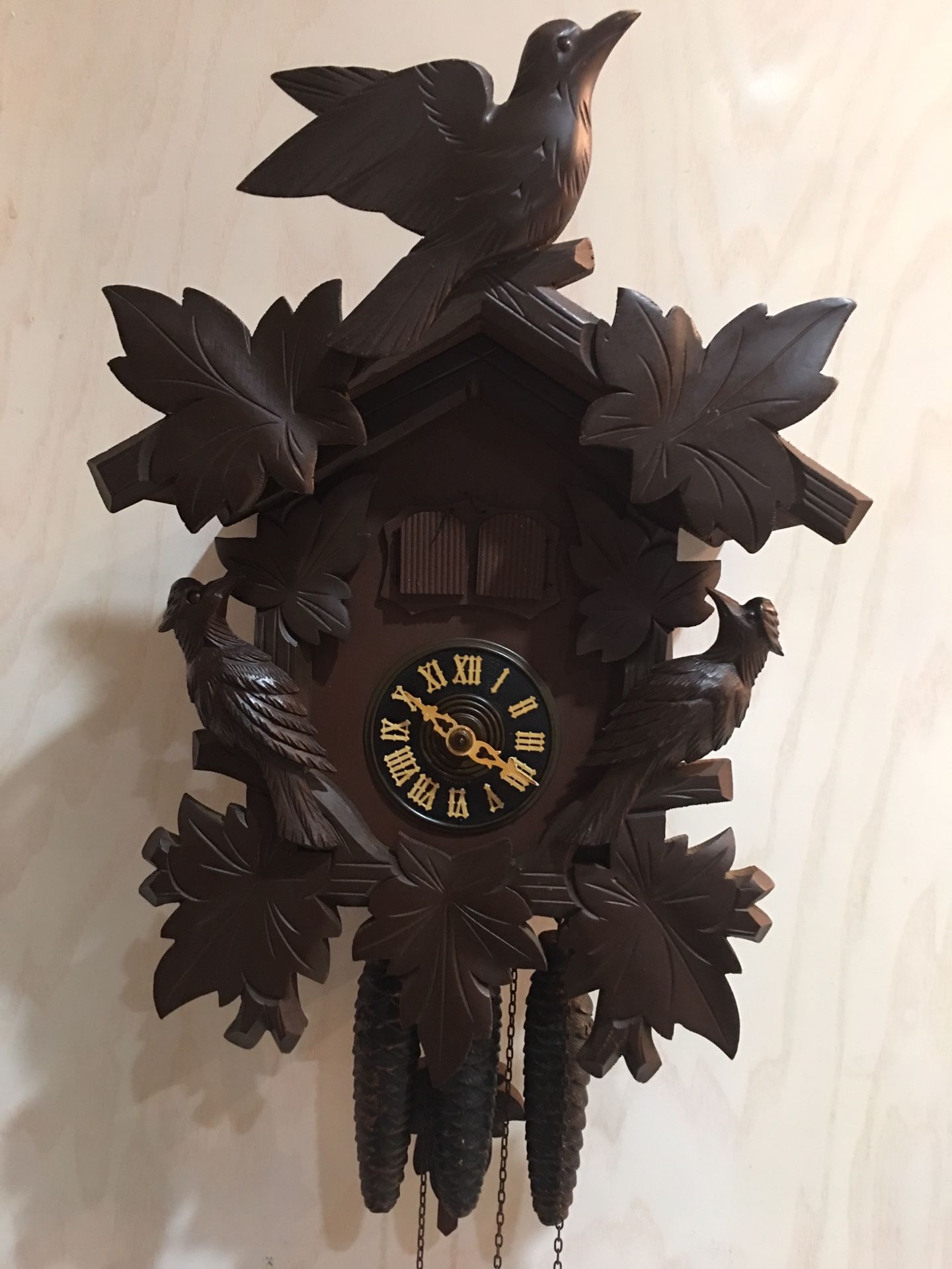 Antique Authentic German Cuckoo Clock ( the cuckoo works great) ( this