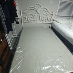White Bed Frame And box Springs