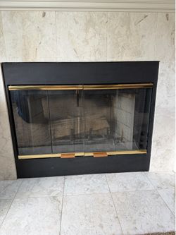 Bi-fold Glass Fireplace Doors