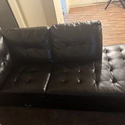 Dark Brown Leather Sectional