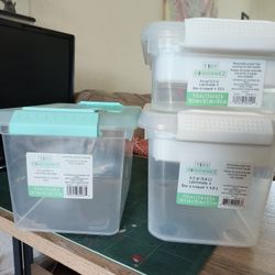3 Plastic Storage Containers 