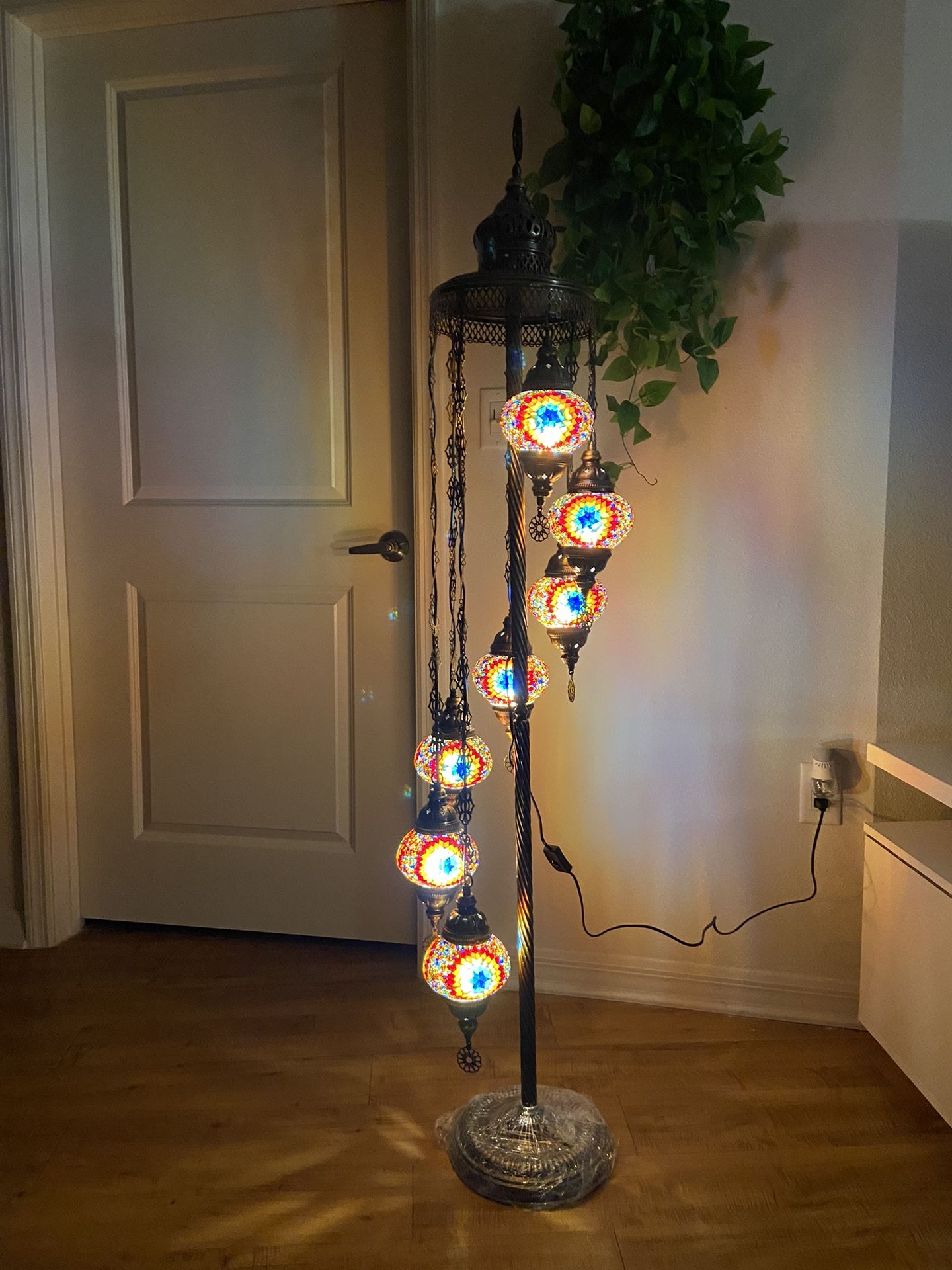 Handmade Turkish Floor Lamp 7 Globes