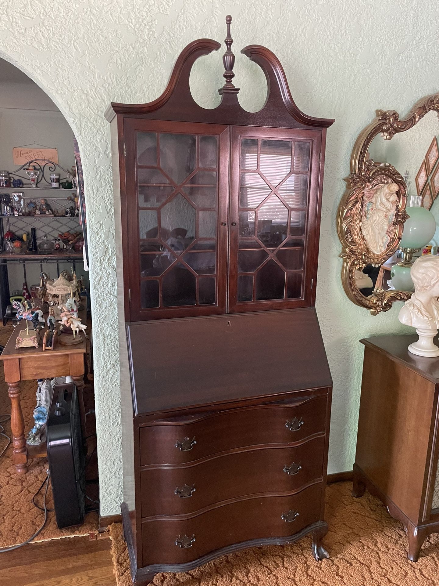 Vintage Mahogany Secretary Desk