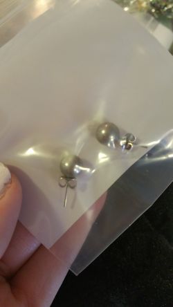 Real pearl earrings