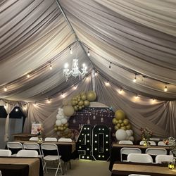Draping………tent………backdrop…….balloongarland…………