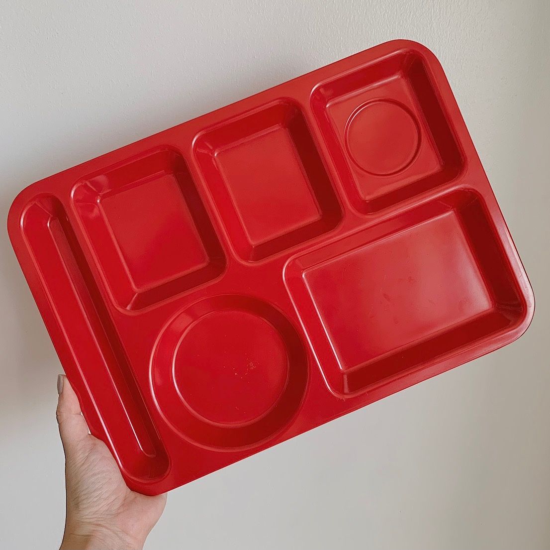 Early 2000s Red Melamine Tray