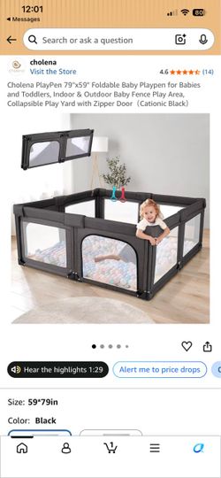 FREE Used 80x60 toddler playpen