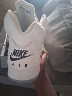 Jordan white and silver 5s