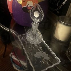 Princess House Tray N Perfume Bottle