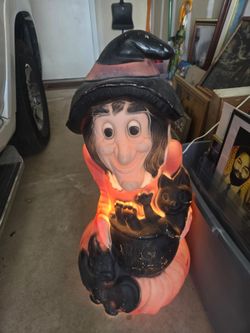 Vintage General Form 34in Halloween Witch Blow Mold