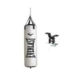 Everlast Platinum Nevatear Heavy Bag Kit with Hanger - Off White 60lbs
