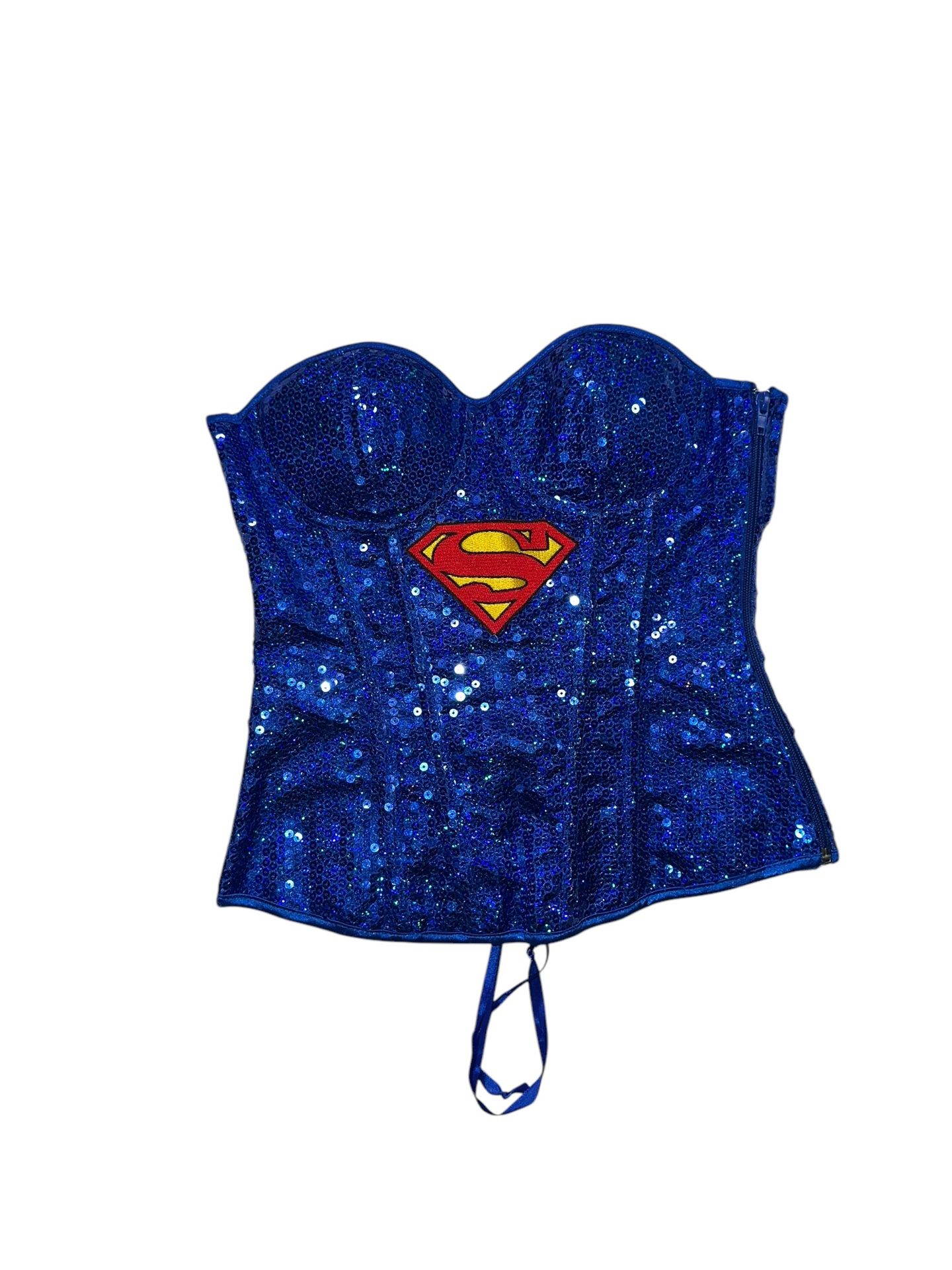 DC Comics Sequin Vintage Corset Super Woman Corset Size S/M