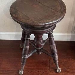 Antique Stool Chair Clawfoot Clutched Balls just $50 xox