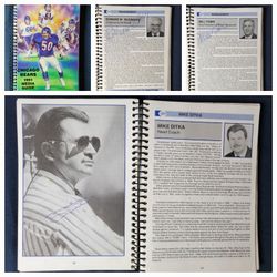 Chicago Bears Football 1991 Autographed Media Guide HOF Mike Ditka Jim Harbaugh Anderson Butler Mike Singletary Richard Dent Dennis Gentry 50+ Autos! 